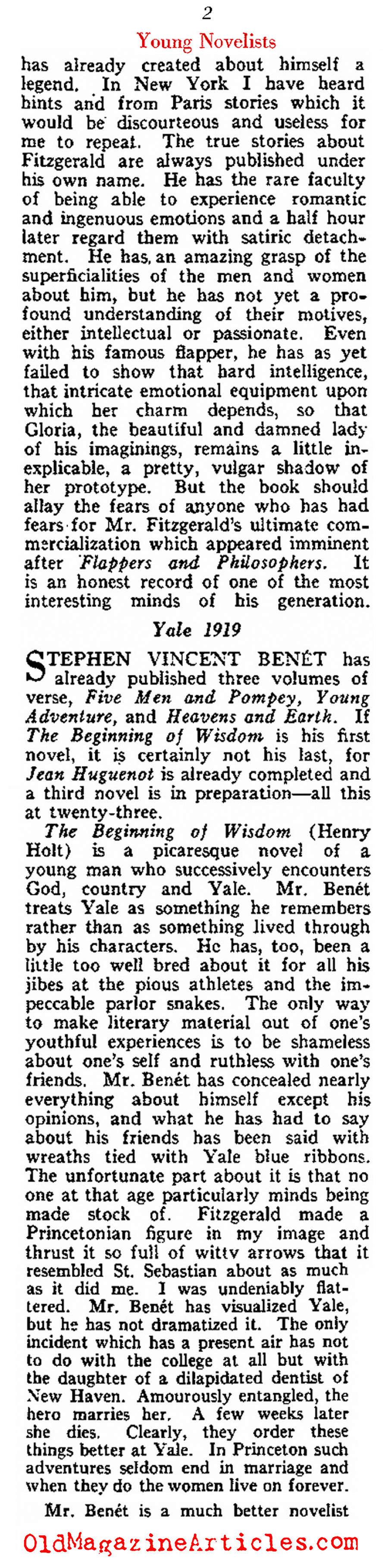 Three Brilliant Young Writers (Vanity Fair, 1921)